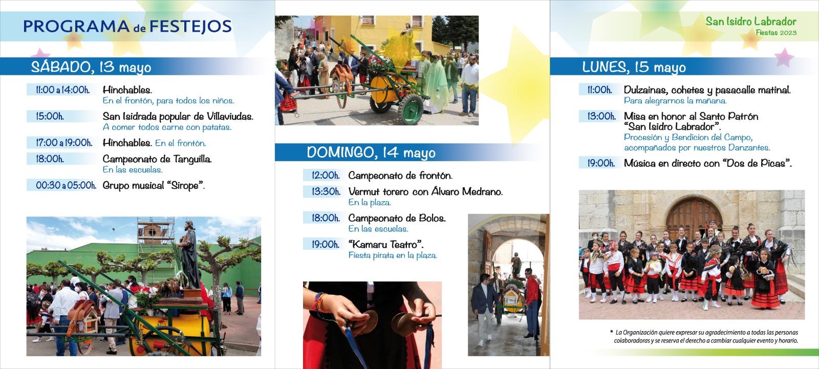 Programa Fiestas San Isidro 2023